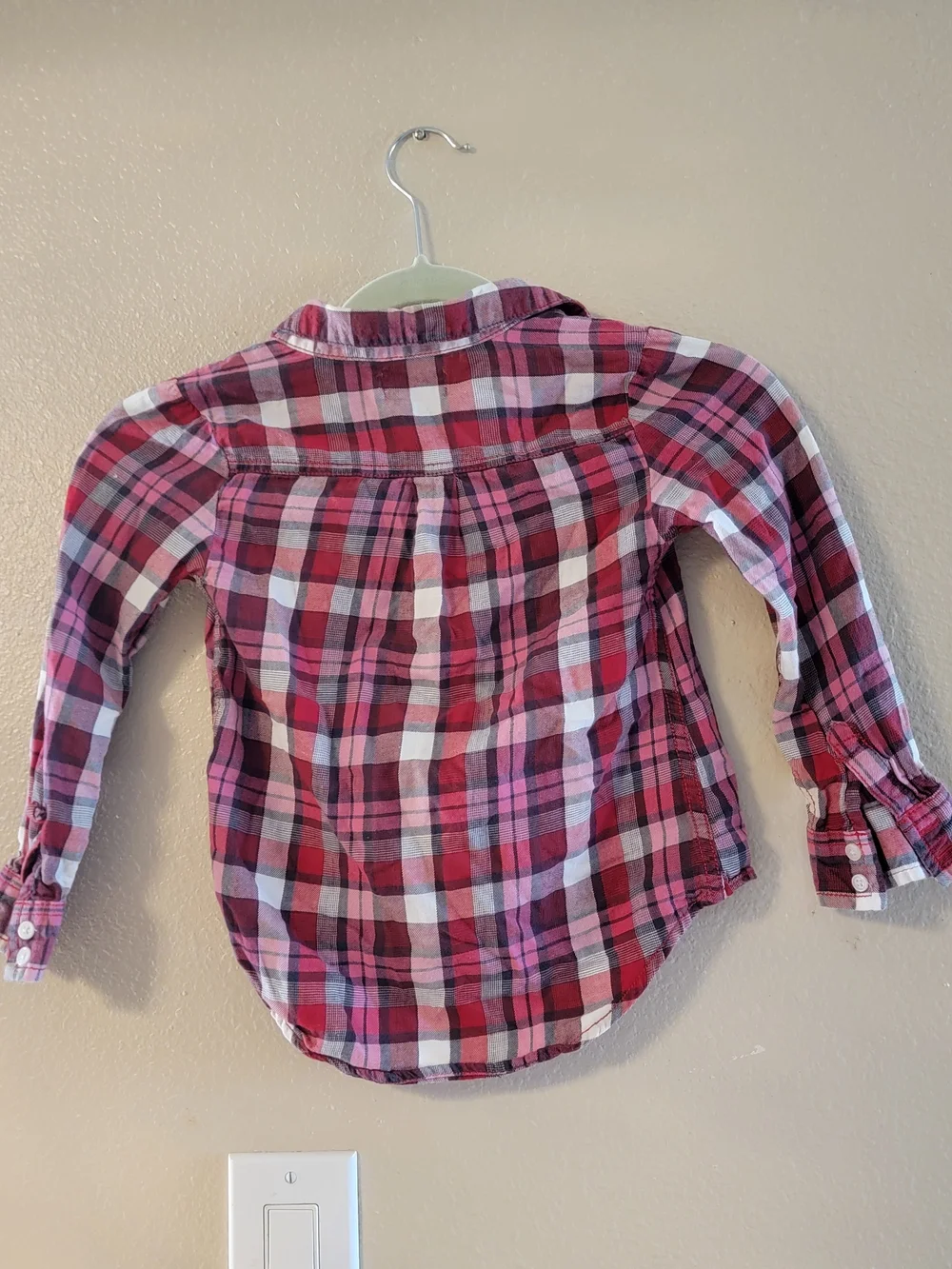 Girls Old Navy Red Plaid Shirt And 2 Jeans Lot